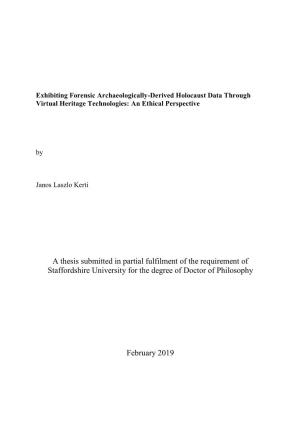 Layout for the Title Page of a Mphil/Phd Thesis