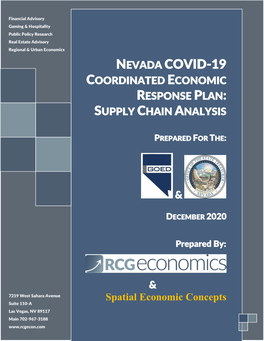 Nevada Covid-19 Coordinated Economic Response Plan: Supply Chain Analysis