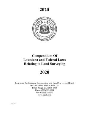 Compendium of Louisiana and Federal Laws Relating to Land Surveying