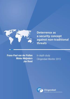 Deterrence As a Security Concept Against Non-Traditional Threats