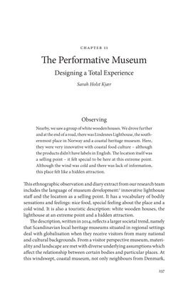 The Performative Museum Designing a Total Experience