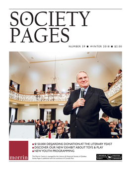 Society Pages Is Published with the Assistance of Canada Post