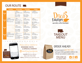 To View Our Takeout Menu!