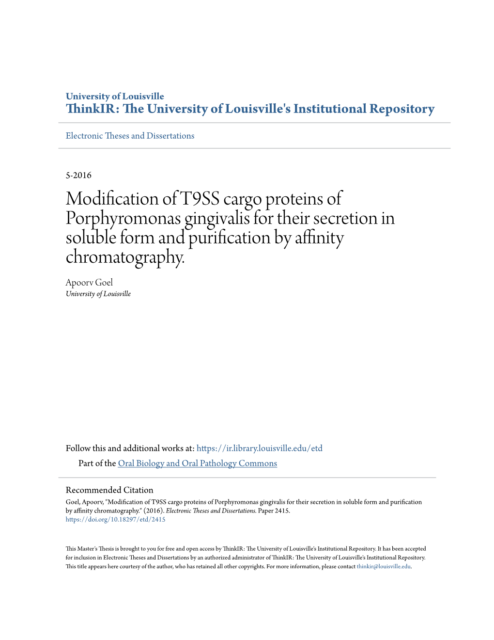 Modification of T9SS Cargo Proteins of Porphyromonas Gingivalis for Their Secretion in Soluble Form and Purification by Affinity Chromatography