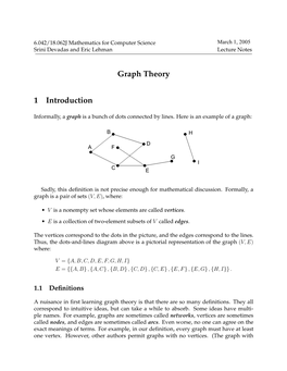 Graph Theory 1 Introduction