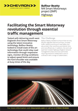 Facilitating the Smart Motorway Revolution Through Essential Traffic