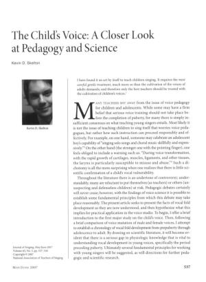 The Child's Voice: a Closer Look at Pedagogy and Science