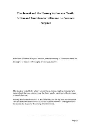 The Aeneid and the Illusory Authoress: Truth, Fiction and Feminism in Hélisenne De Crenne’S Eneydes