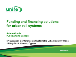 Funding and Financing Solutions for Urban Rail Systems(Link Is