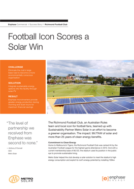 Football Icon Scores a Solar Win