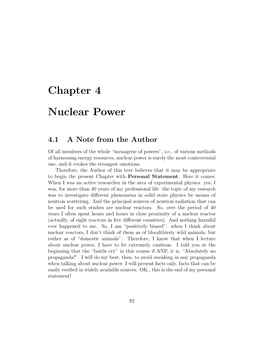 Chapter 4 Nuclear Power