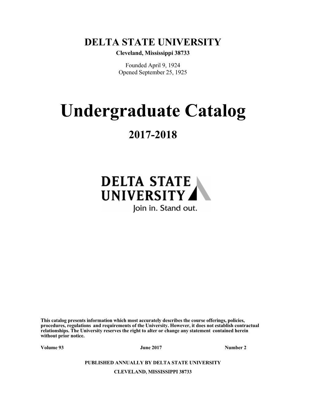 2017-2018 Undergraduate Catalog