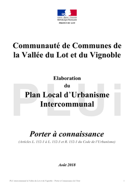 Communauté De Communes De La Vallée Du Lot Et Du Vignoble Plan