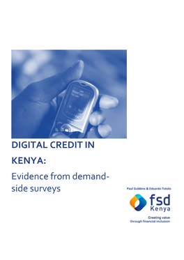 Digital Credit in Kenya