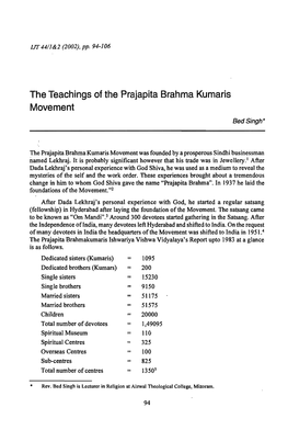The Teachings of the Prajapita Brahma Kumaris Movement