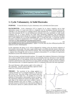 Cyclic Voltammetry at Solid Electrodes