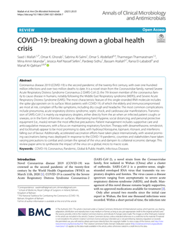 COVID-19: Breaking Down a Global Health Crisis