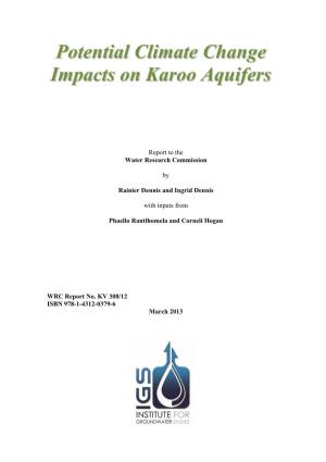 Potential Climate Change Impacts on Karoo Aquifers (WRC Project No