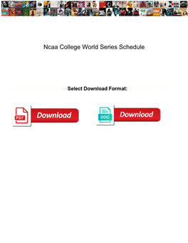 Ncaa College World Series Schedule