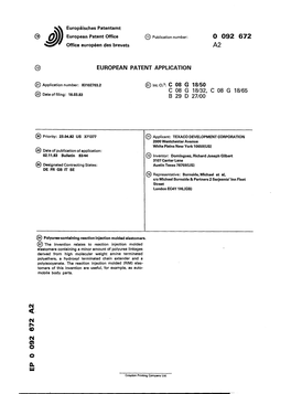 Polyurea-Containing Reaction Injection Molded Elastomers