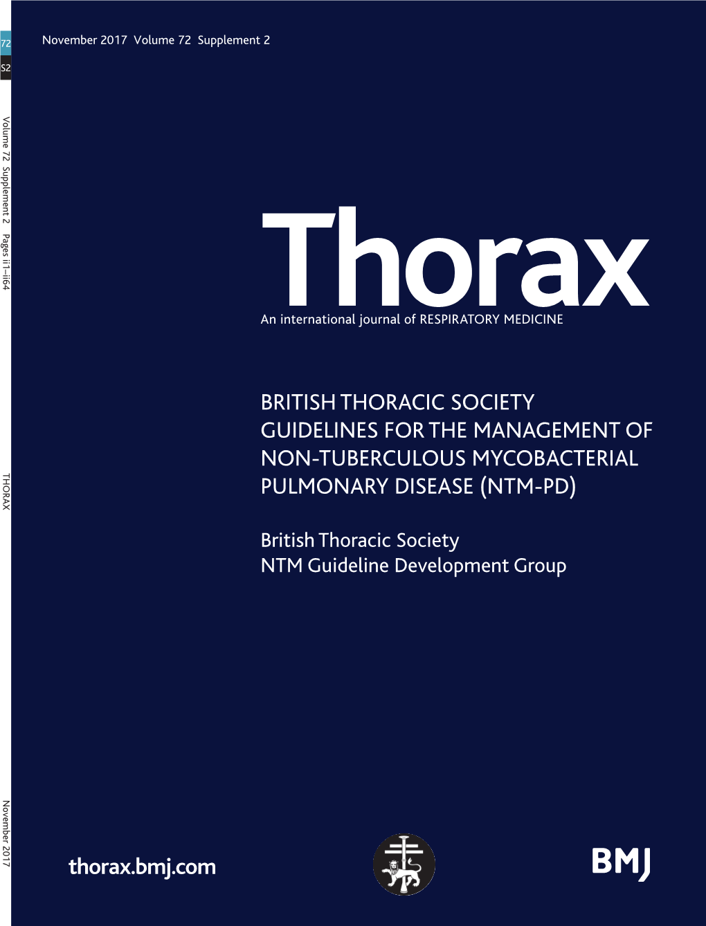 Thorax.Bmj.Com BRITISH THORACIC SOCIETY Guidelines For The MANAGEMENT ...