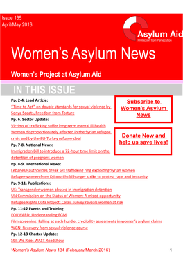 Women's Asylum News