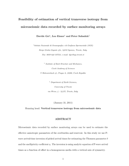 Feasibility of Estimation of Vertical Transverse Isotropy From