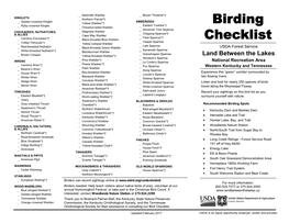 Birding Checklist