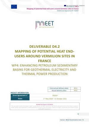 Deliverable D4.2 Mapping of Potential Heat End- Users Around Vermilion Sites in France