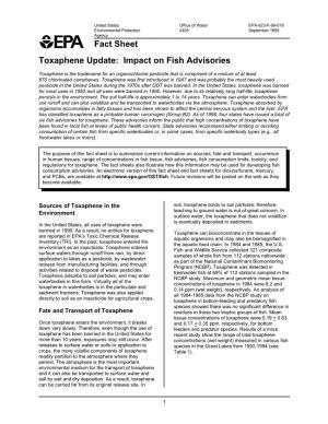 Toxaphene Update: Impact on Fish Advisories