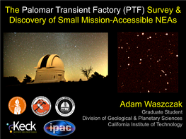 The Palomar Transient Factory (PTF) Survey & Discovery of Small