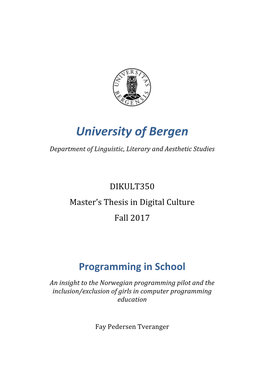 4 Research on Gender in Relation to the Computer, and Pedagogy and Programming in School