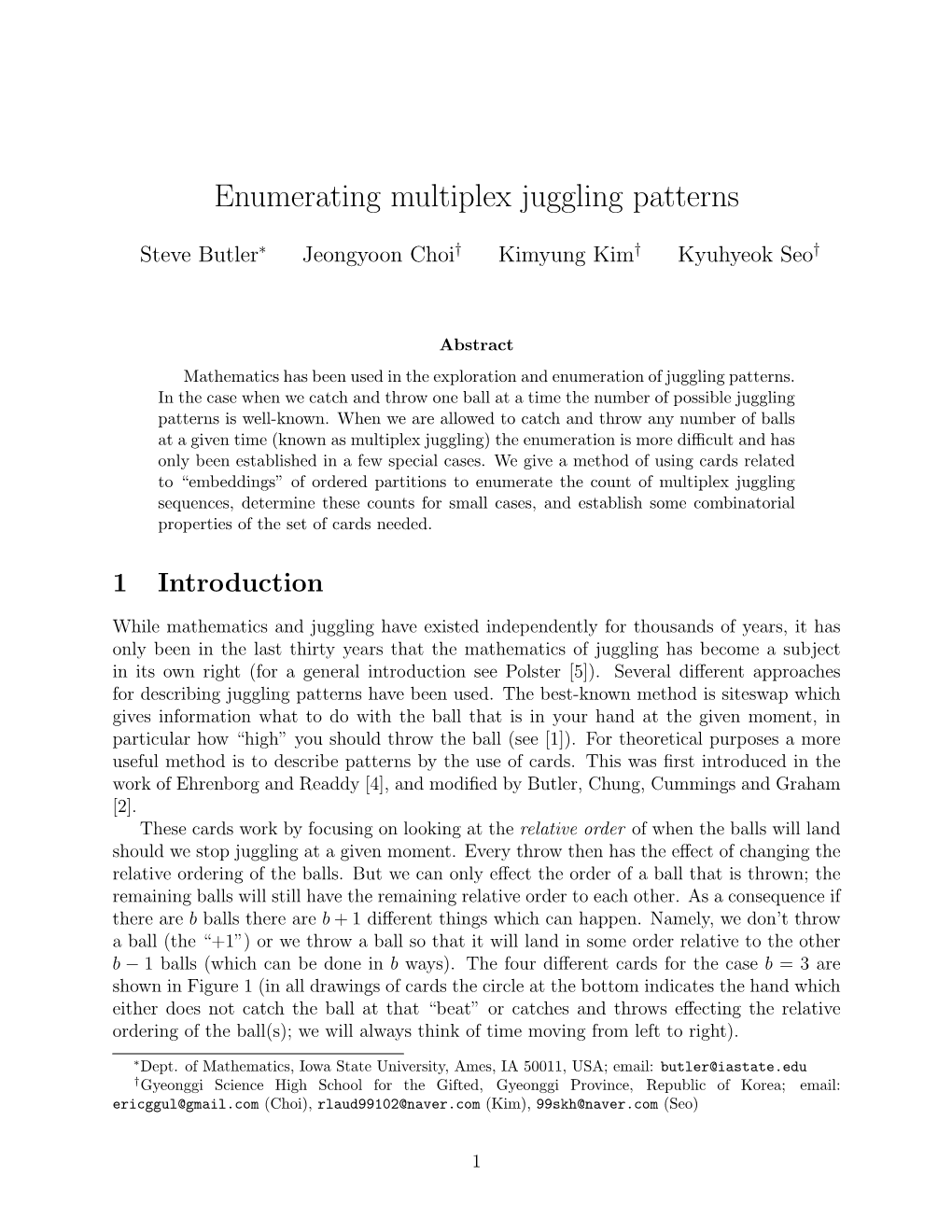 Enumerating Multiplex Juggling Patterns