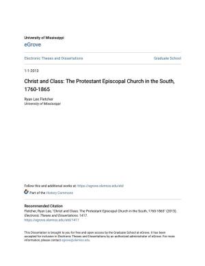The Protestant Episcopal Church in the South, 1760-1865
