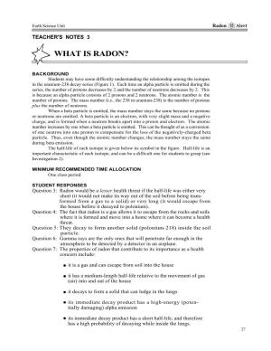 What Is Radon? • • •