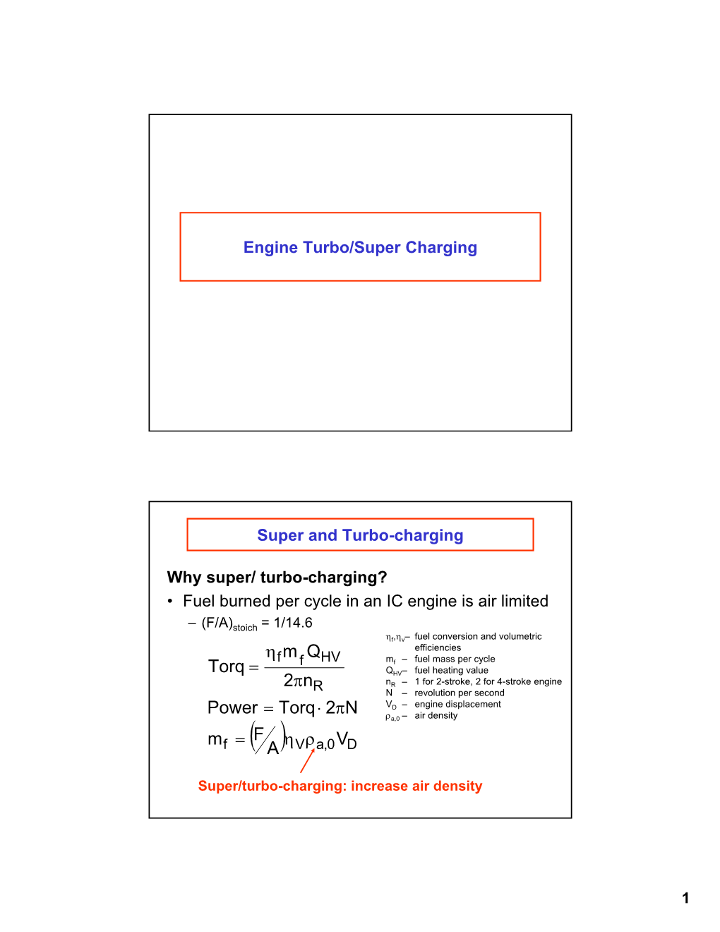 Internal Combustion Engines, Lecture 20 Turbocharging