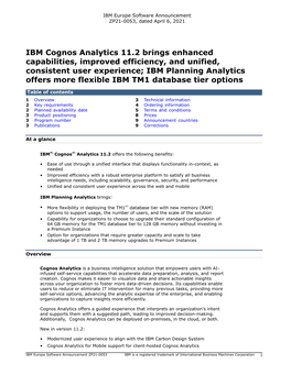 IBM Cognos Analytics 11.2 Brings Enhanced Capabilities, Improved