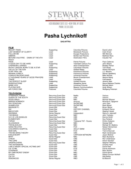 Pasha Lychnikoff