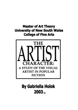 The Artist Character : a Study of the Visual Artist in Popular Fiction