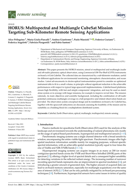Multispectral and Multiangle Cubesat Mission Targeting Sub-Kilometer Remote Sensing Applications