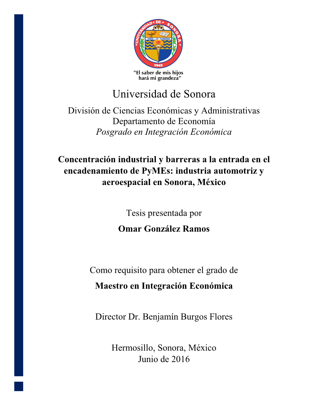 Industria Automotriz Y Aeroespacial En Sonora, México