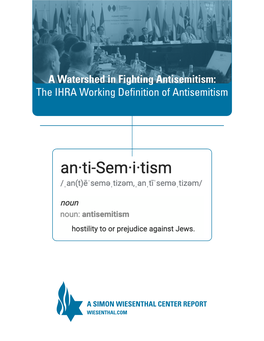 The IHRA Working Definition of Antisemitism