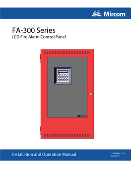 FA-300 Series LCD Fire Alarm Control Panel