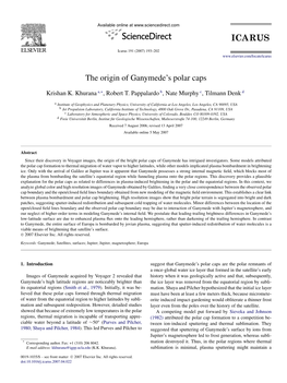 The Origin of Ganymede's Polar Caps
