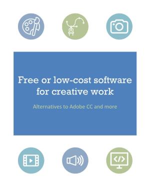 Free Or Low-Cost Software for Creative Work