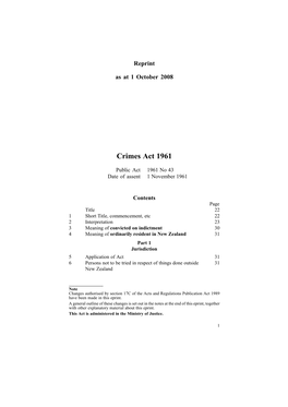 Crimes Act 1961