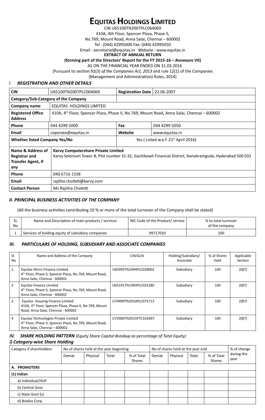 Equitas Holdings Limited