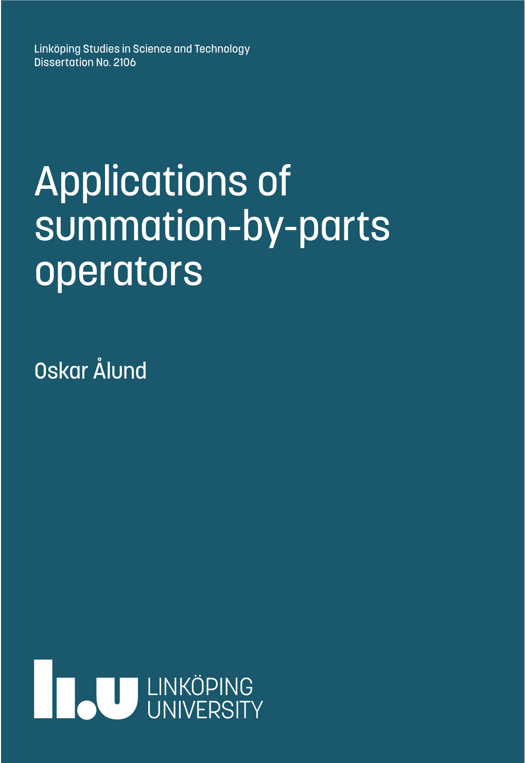 Applications of Summation-By-Parts Operators