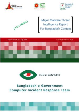 Major Malware Threat Intelligence Report for Bangladesh Context