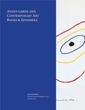 Avant-Garde and Contemporary Art Books & Ephemera